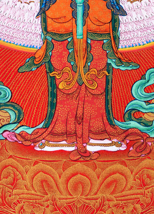 Himalayan Tibetan Thangka For 1000 Arm Chenrezig Sadhana Practice | Traditional Tibetan Bodhisattva Art