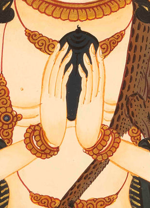 Chengrezig  Thangka Painting | Religious Tibetan Wall Art