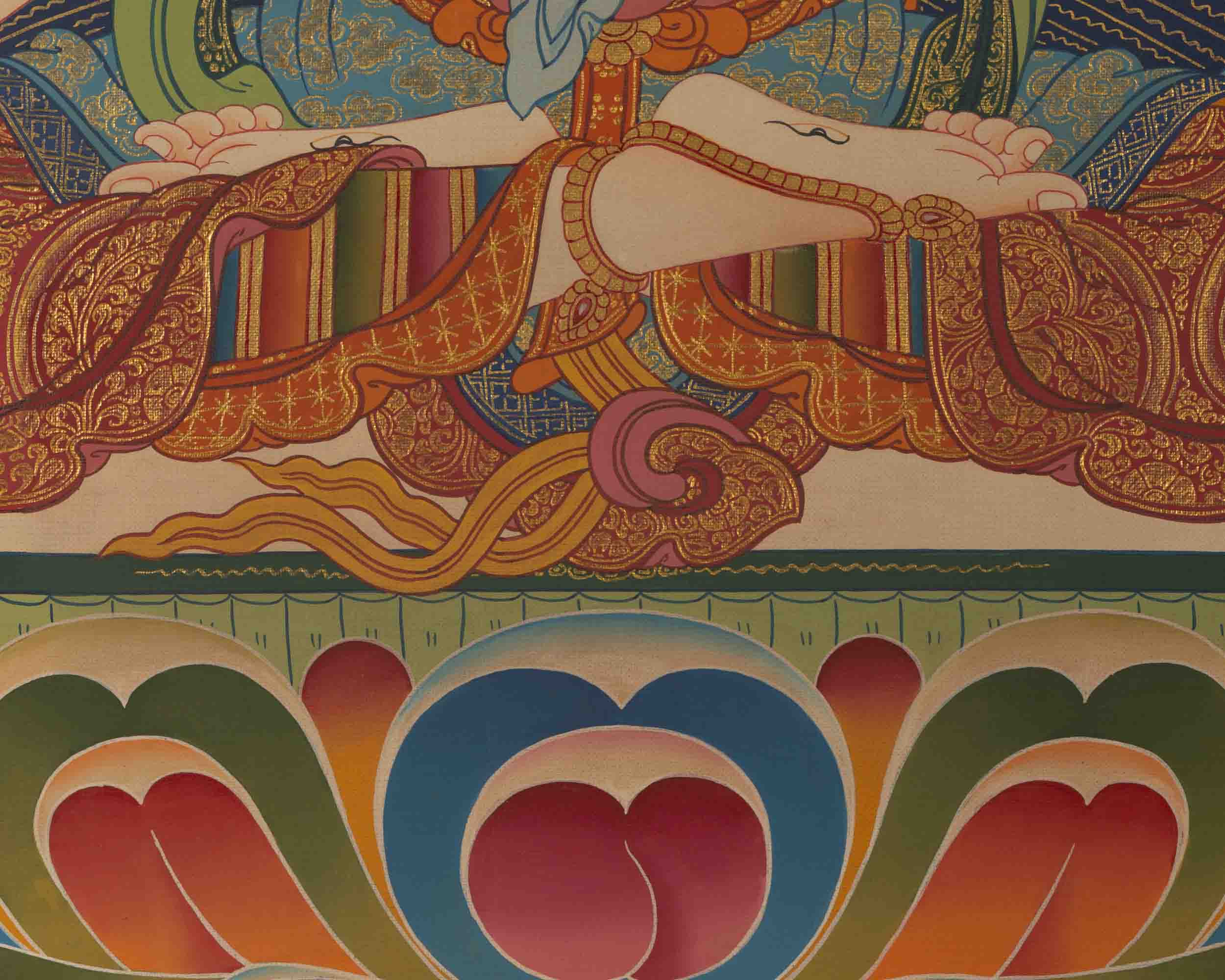 White Tara Thangka | Religious Buddhist Paintinig | Wall Decors