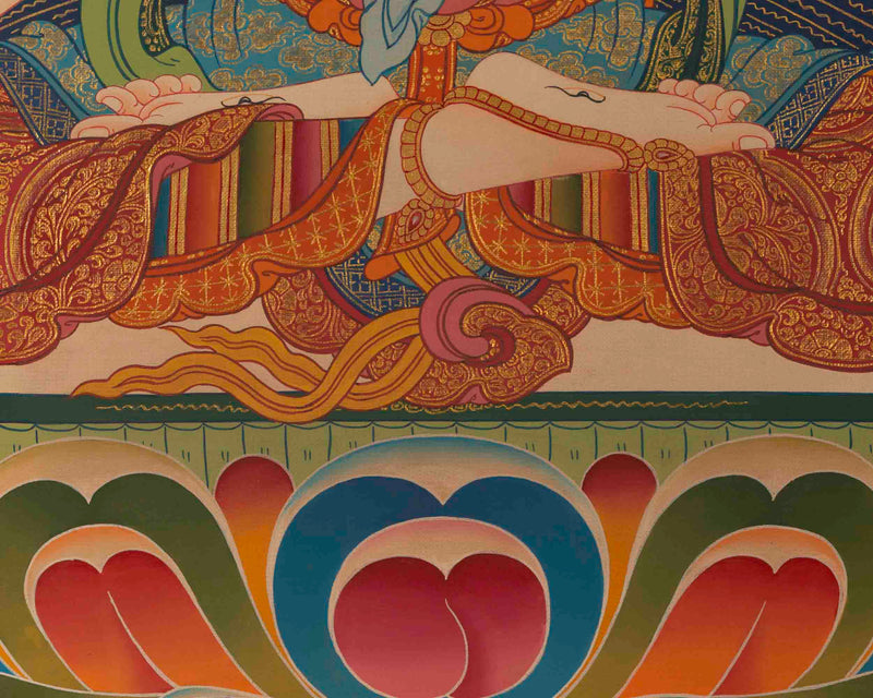 White Tara Thangka | Religious Buddhist Paintinig | Wall Decors