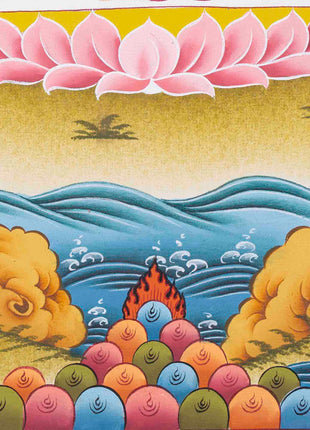 Maitreya Buddha Thangka | Religious Buddhist Art | Wall Decors