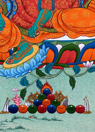 Buddha Green Tara Thangka Painting For Daily Prayers | Traditional Tibetan Buddhist Painting