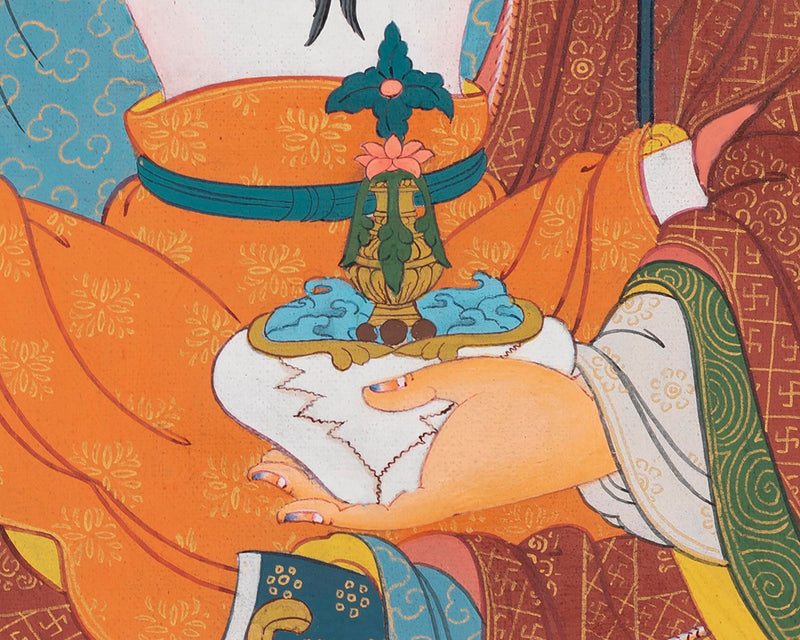 Guru Rinpoche  With Consort Thangka | Padmasambhava With Consort Thangka