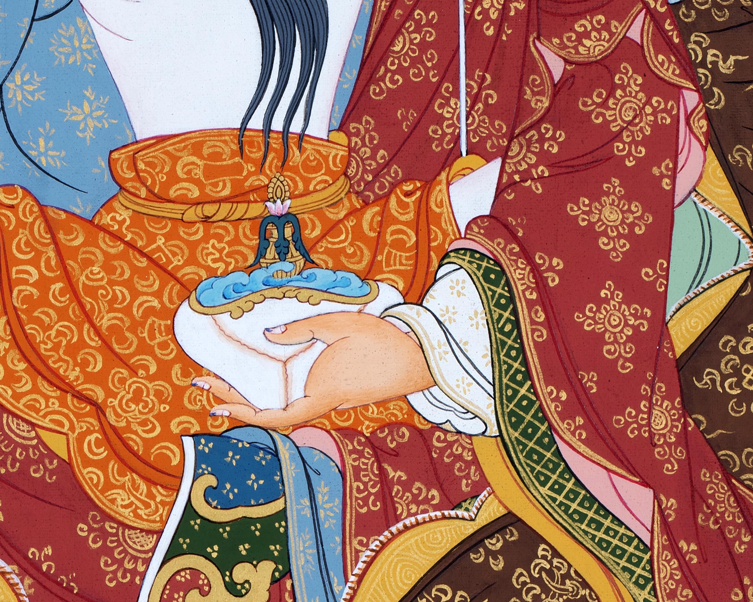Guru Rinpoche With Consort | Padmasambhava Thangka