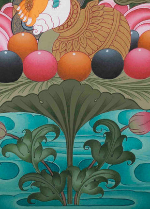 Dzambala Kubera Thangka | Wealth Deity | Religious Wall Decors