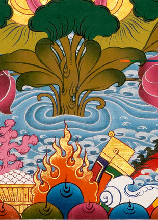 Green Tara Thangka Painting | Traditional Buddhist Art