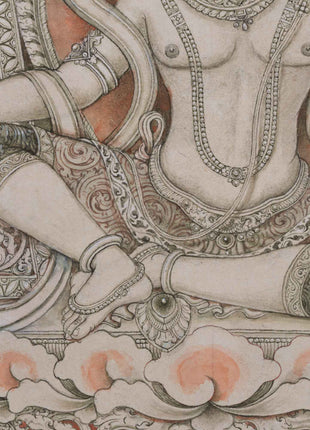 High-Quality Giclee Print Of Indra Deity | The Ruler Of Trayastriṃsa Heaven, Buddhist Cosmology
