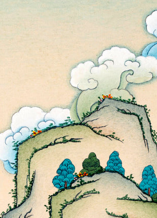 Guru Rinpoche (Padmasambhava)  | Guru Rainbow Body | Tibetan Buddhist Thangka