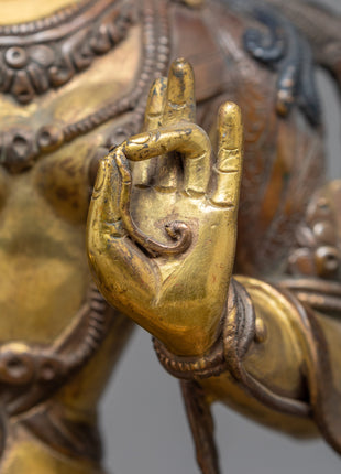Green Tara Statue | Zen Room Decor | Tibetan Buddhist Sculpture