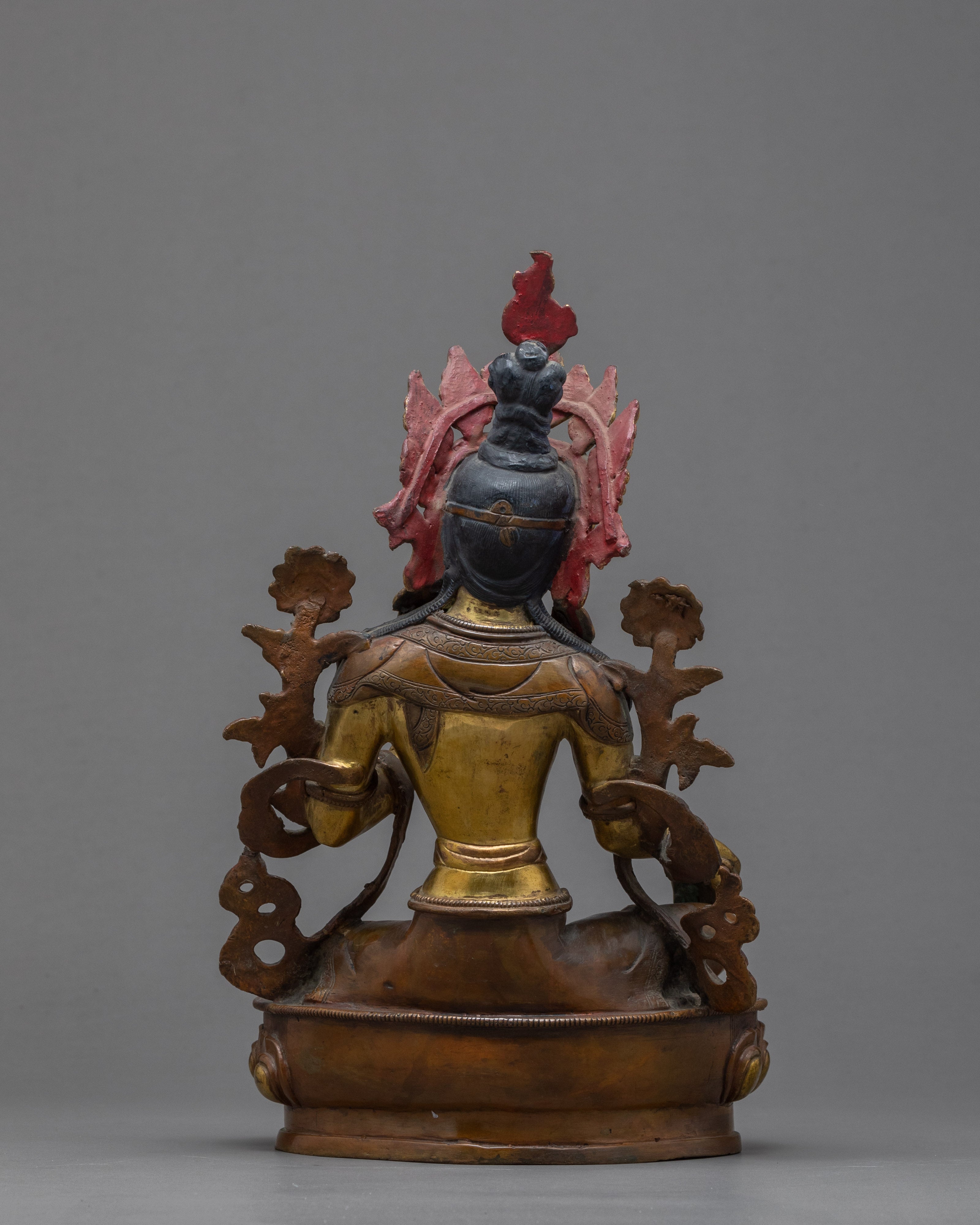 Green Tara Statue | Zen Room Decor | Tibetan Buddhist Sculpture