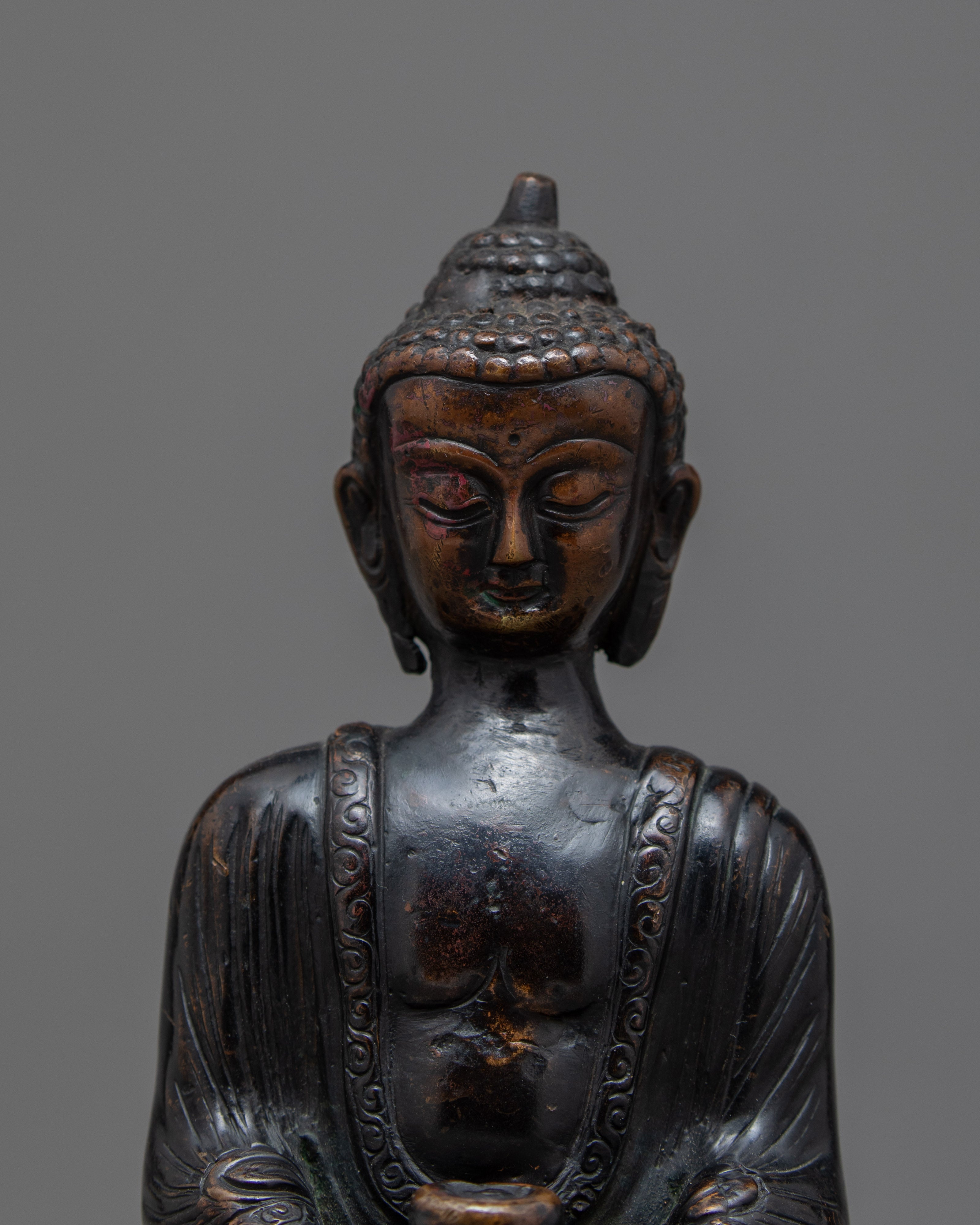 Amitabh Buddha Statue | Handmade Vintage Tibetan Sculpture