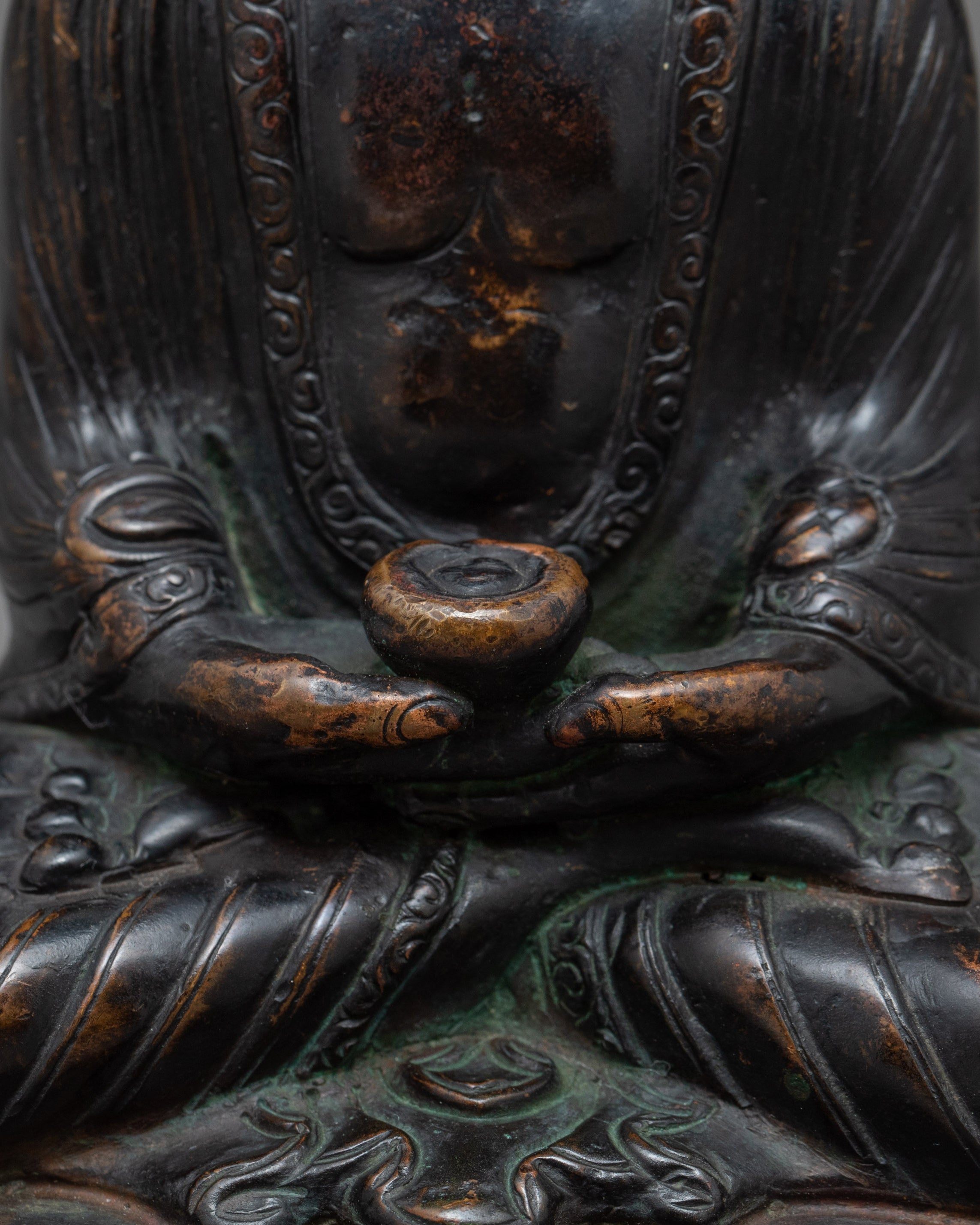 Amitabh Buddha Statue | Handmade Vintage Tibetan Sculpture