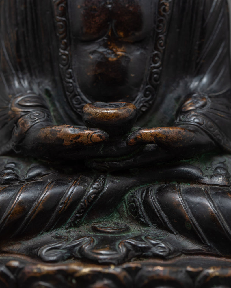 Amitabh Buddha Statue | Handmade Vintage Tibetan Sculpture