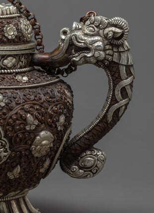 Tea Pot | Handcarved Tea Pot | Religious Decor