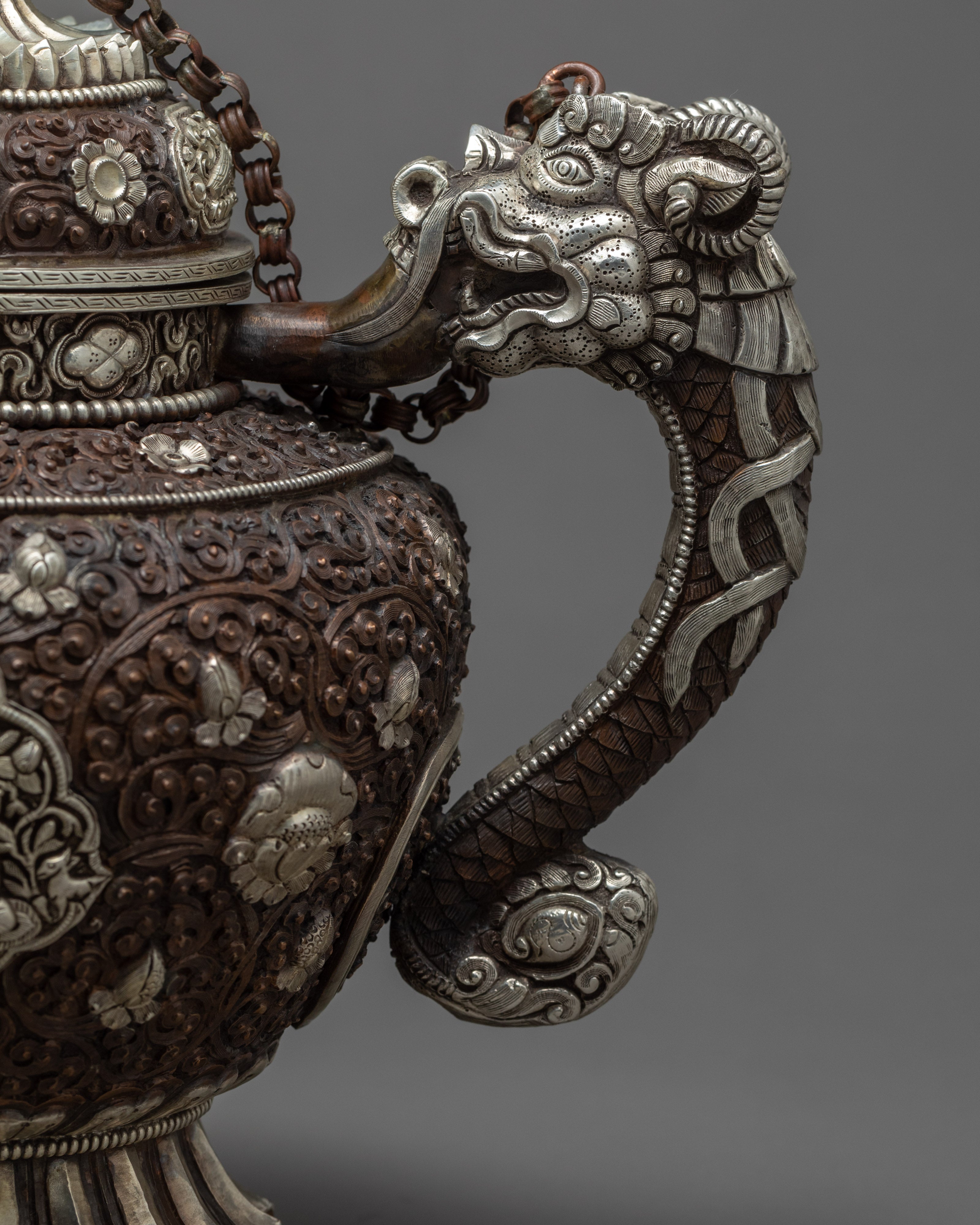 Tea Pot | Handcarved Tea Pot | Religious Decor