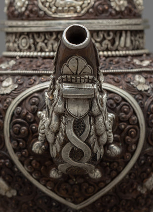 Tea Pot | Handcarved Tea Pot | Religious Decor