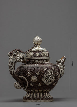 Tea Pot | Handcarved Tea Pot | Religious Decor