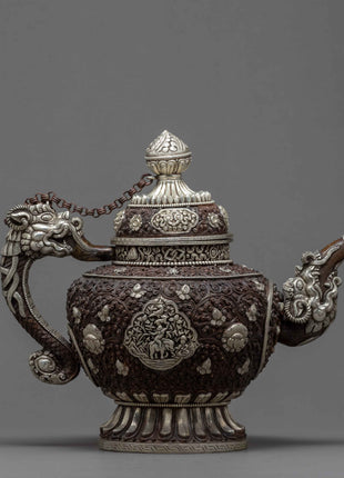 Tea Pot | Handcarved Tea Pot | Religious Decor
