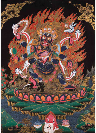 6 Armed Dharmapala Mahakala |  Spiritual Art for Altar space
