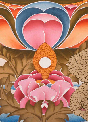 Wisdom Bodhisattva Manjushri | Religious Buddhist Thangka | Wall Decors
