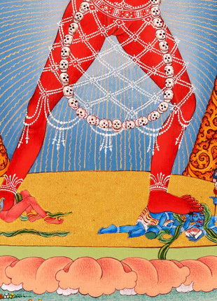 Red Dakini Vajrayogini Thangka Painting | High-Quality Tibetan Art