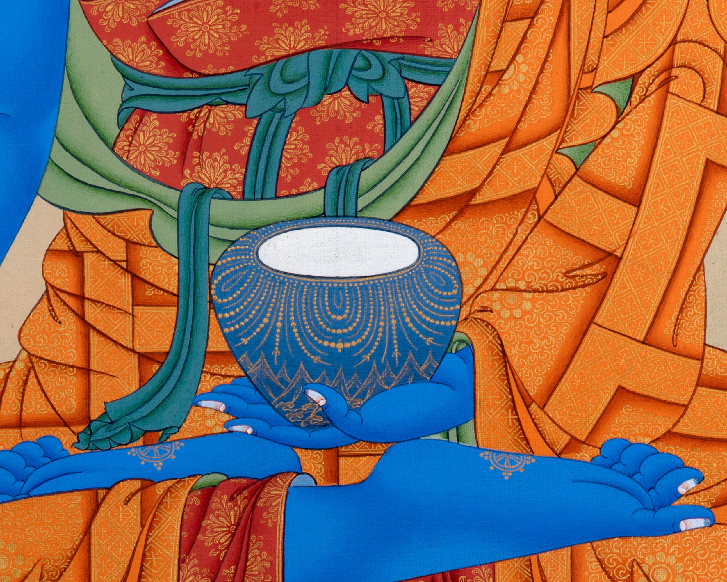 Medicine Buddha Thangka Print | Thangka Canvas Print
