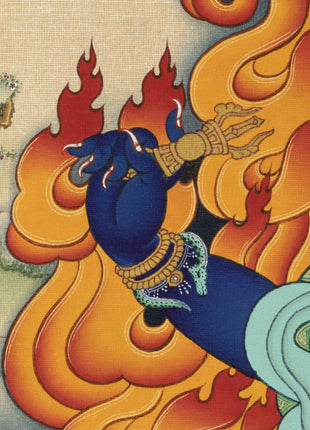 Vajrapani Buddha Thangka Print For Mindfulness | Giclee Print As Living Room Decor