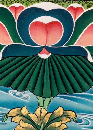 Hand Painted Manjushree Bodhisattva Thangka | Traditional Buddhist Art