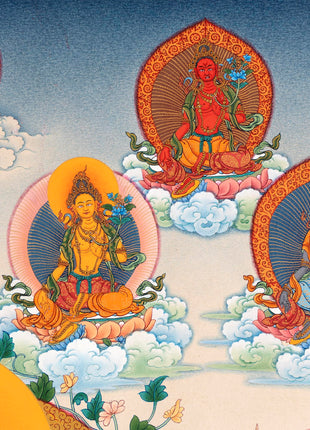 21 Tara Print | Twenty-One Tara Thangka of the Chandragomin Tradition