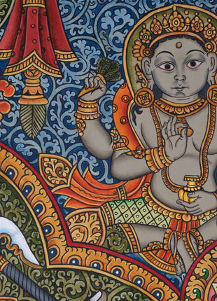 8 Armed Shree Ganesha Pauba Giclee Art Print | The Deity Of Remover Of Obstacles Print For Decoration