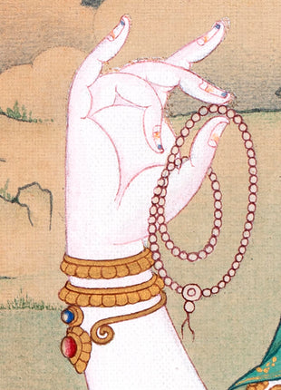 Chenrezig Thangka | Avalokiteshvara | Tibetan Karma Gadri Art