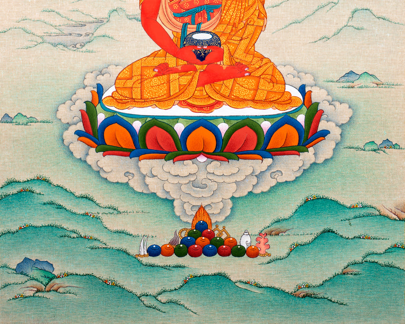 Amitabha Buddha Thangka, Tibetan Buddha Painting