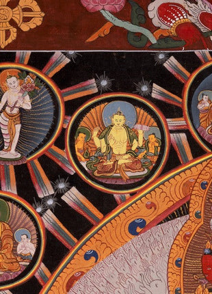 Vintage 1000Armed Avalokiteshvara Thangka | Wall Decor Painting