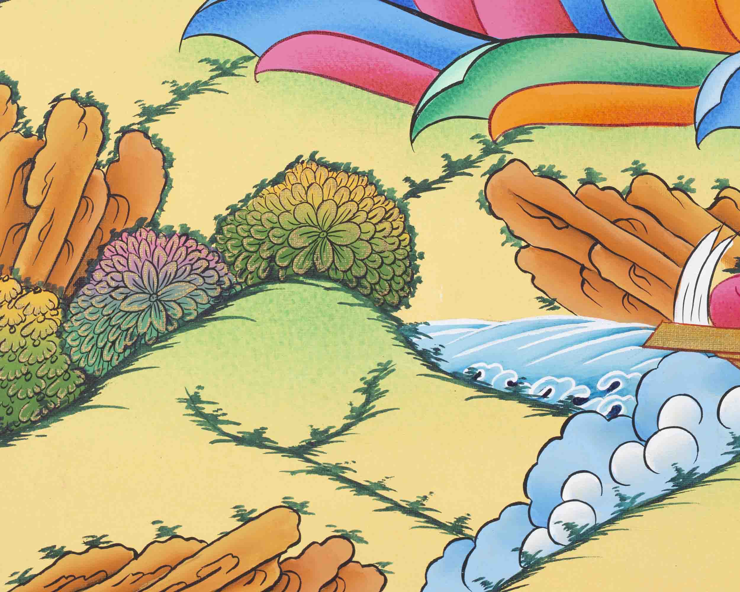 Shakyamuni Buddha Thangka | Traditional Buddhist Art | Wall Decors