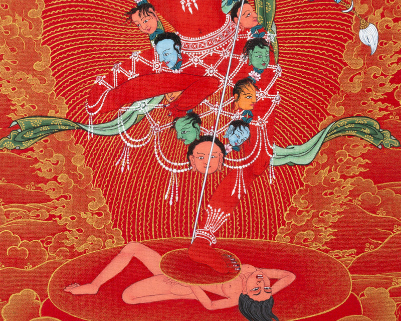 Vajravarahi, Vajrayogini Tibetan Thangka, Traditional Buddhist Painting