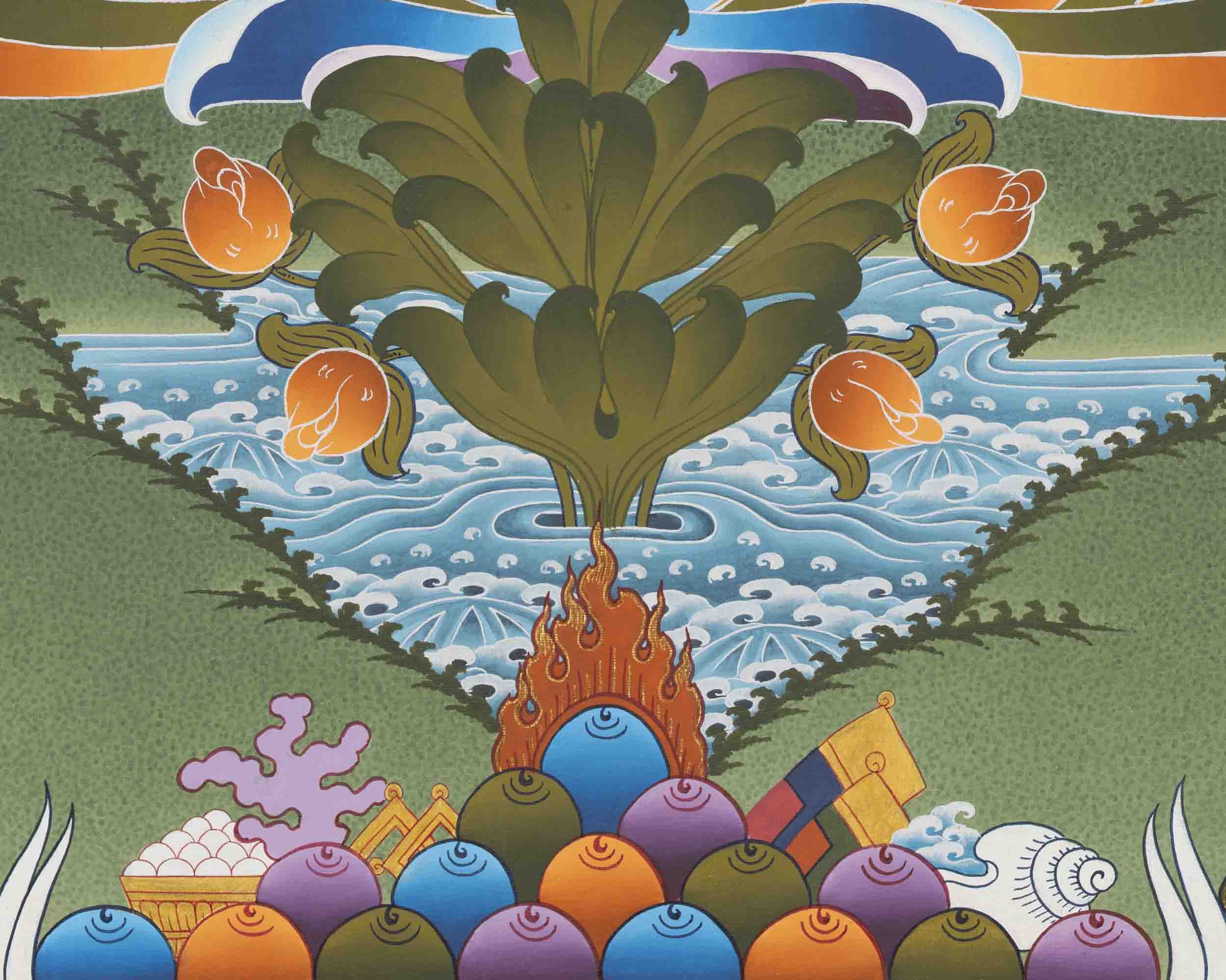 Namtose Thangka | Wealth Deity | Religious Wall Decors