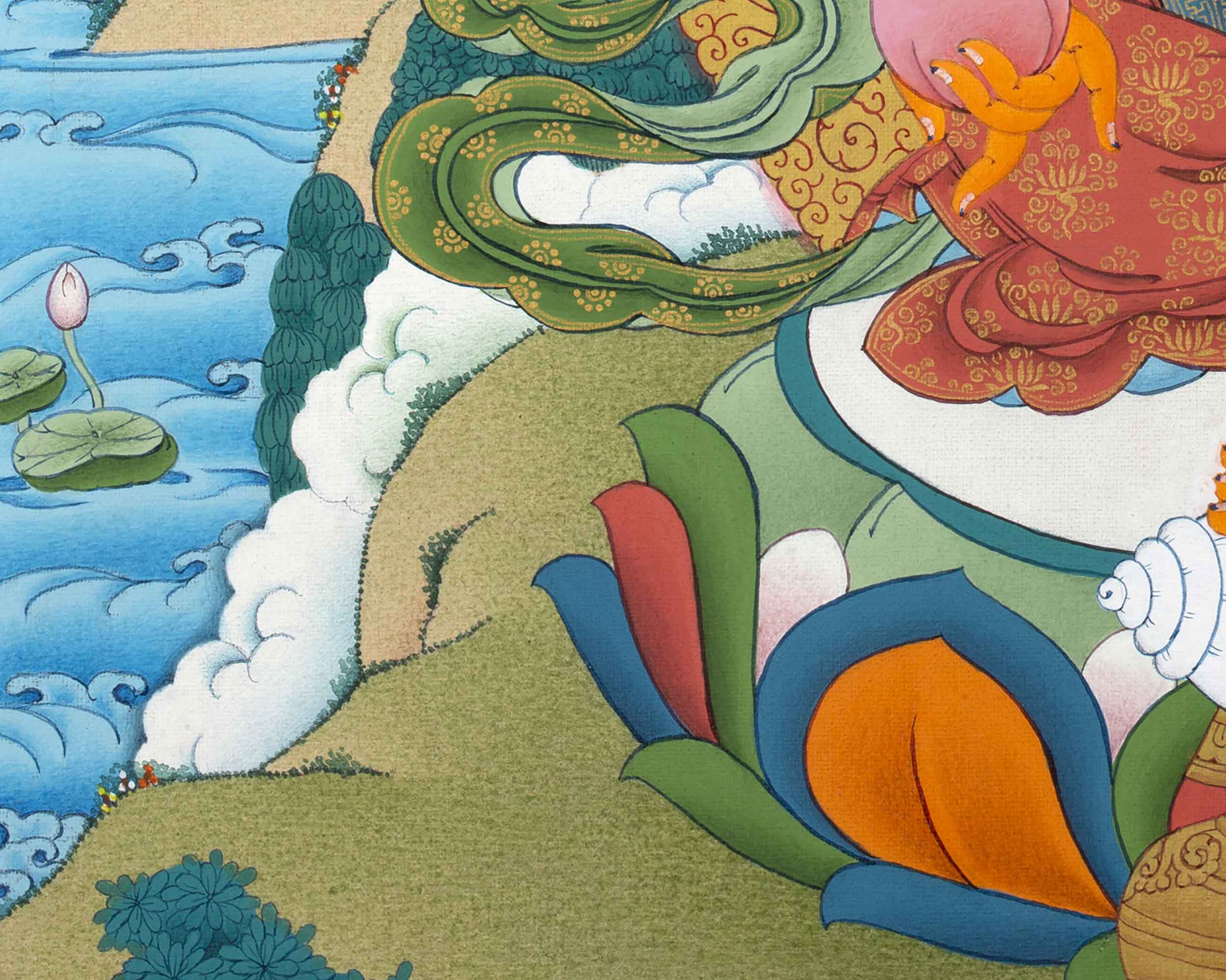 Traditional Wealth Deity Dzambala Thangka