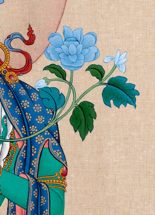 Green Tara | Tibetan Thangka Painting | Handmade Tara Art