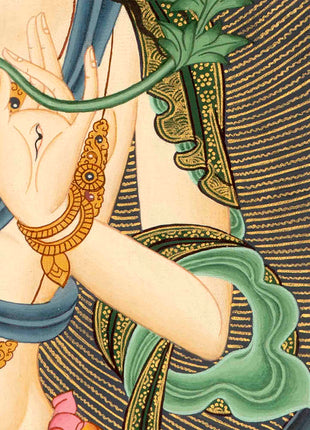 White Rara Painting Thangka | Tibetan Bodhisattva Art