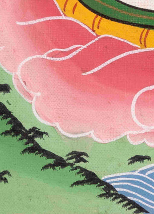Vintage Avalokitesvara Chengrezig Thangka | Wall Decor Painting