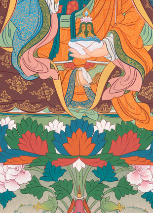 Padmasambhava Thangka | Eight Manifestation of Guru Rinpoche | Himalayan Tibetan Thangka Painting