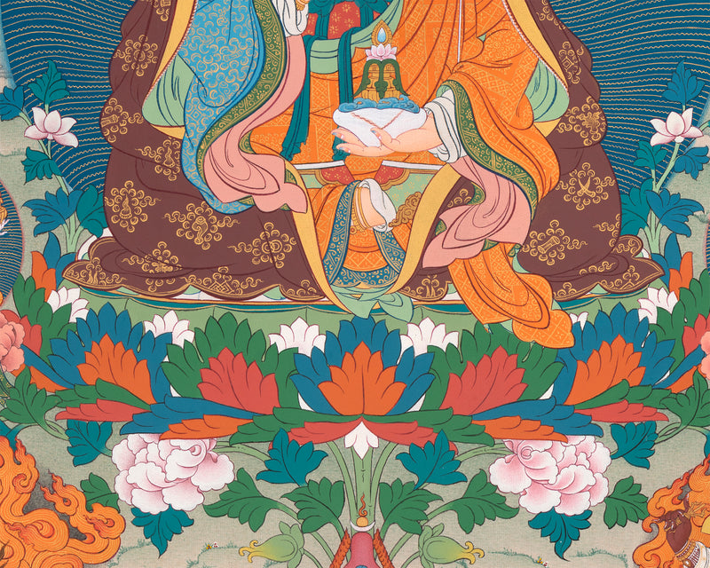 Padmasambhava Thangka | Eight Manifestation of Guru Rinpoche | Himalayan Tibetan Thangka Painting