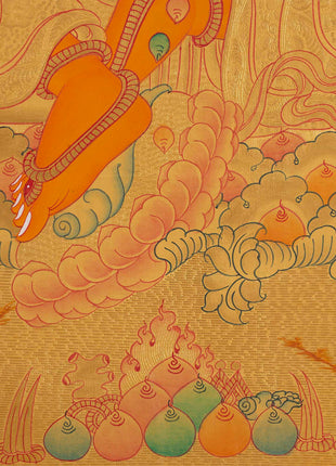 Dzambala Thangka Painting | Traditional Himalayan Art