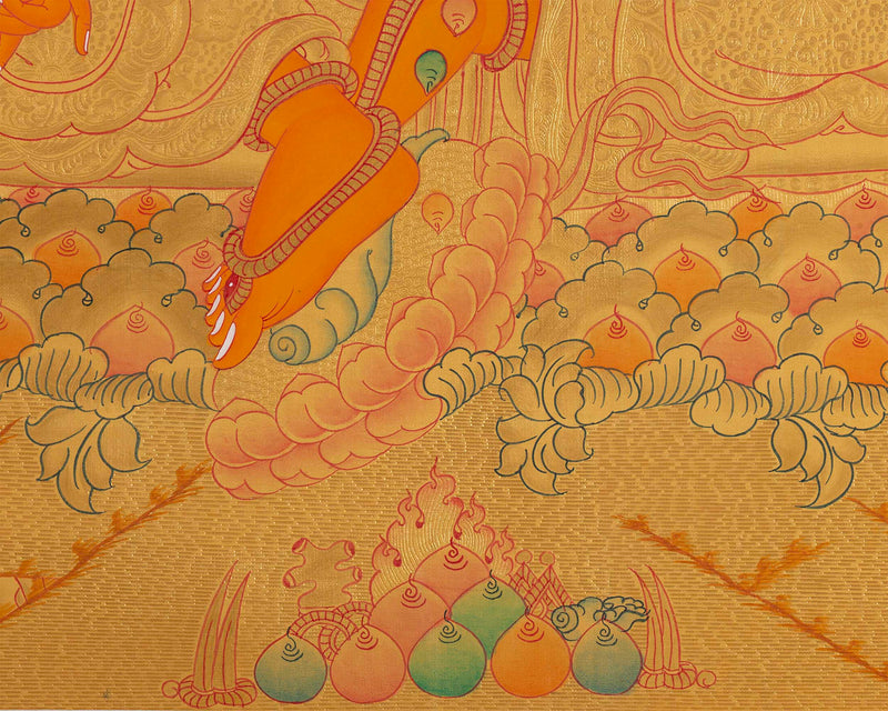 Dzambala Thangka Painting | Traditional Himalayan Art