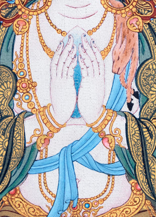 1000 Armed Avalokiteshvara Thangka Print | Traditional Tibetan Painting