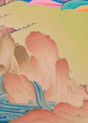 Religious Amitabha Buddha Thangka | Buddhist Art