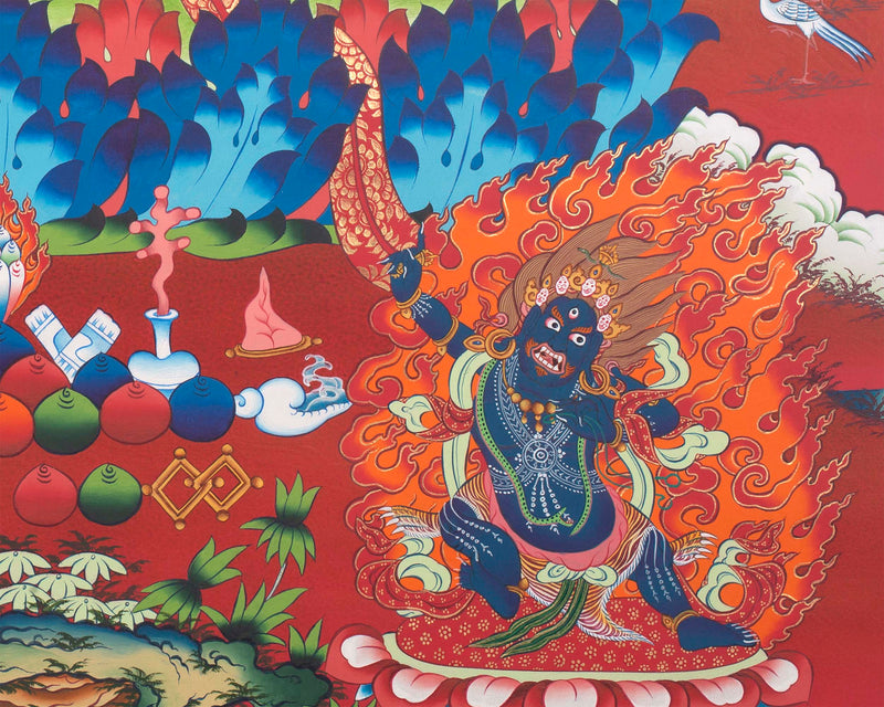 Buddhist Manjushri Print |  Traditional Wall Hanging Thangka