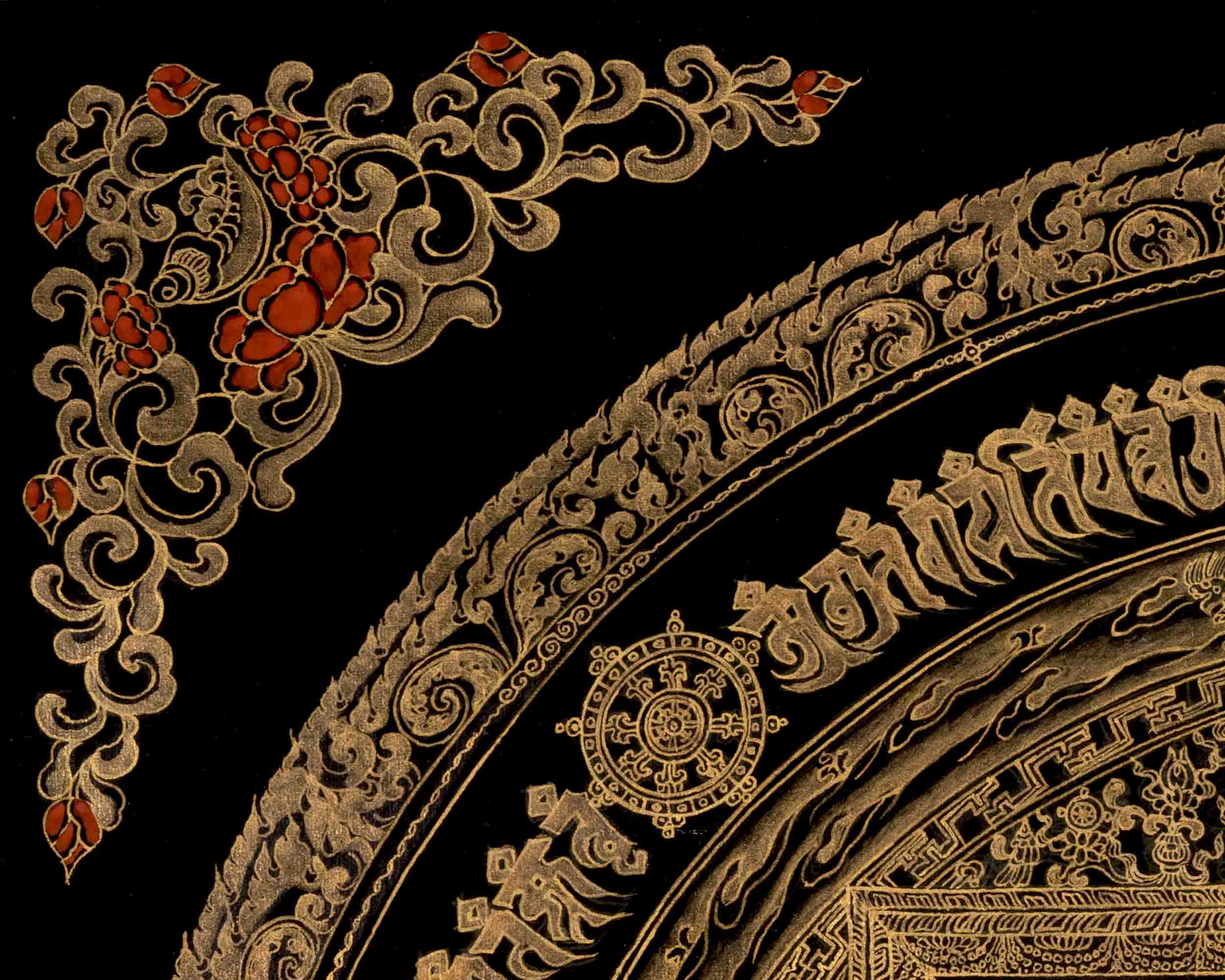 Kalachakra Mandala | Handpainted Tibetan Thangka | Wall Decors