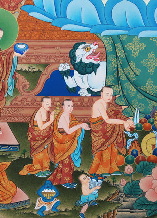 Buddha Shakyamuni Thangka, High Quality Giclee Canvas Print, Digital Print
