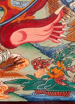 Brocaded Wheel Of Life Thangka | Traditional Tibetan Art | Wall Decors